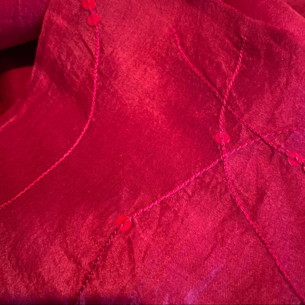 Elizabeth Gillett NYC Silk Sequined Scarf NWOT